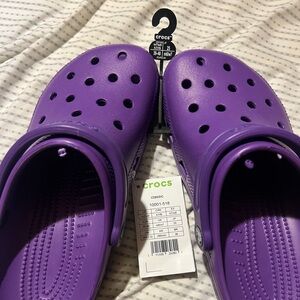 Crocs Classic, M7 W9, purple, new, never worn
